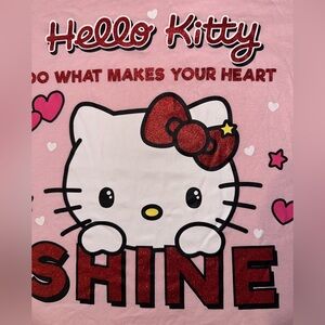 Hello Kitty Sanrio Cute Pink Girls XL Ringer Tee T-Shirt - NWT Kawaii